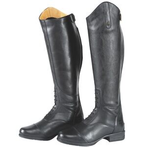 Shires Moretta Gianna Leather Field Equestrian Riding Boots Black US 4 EU 35 Reg